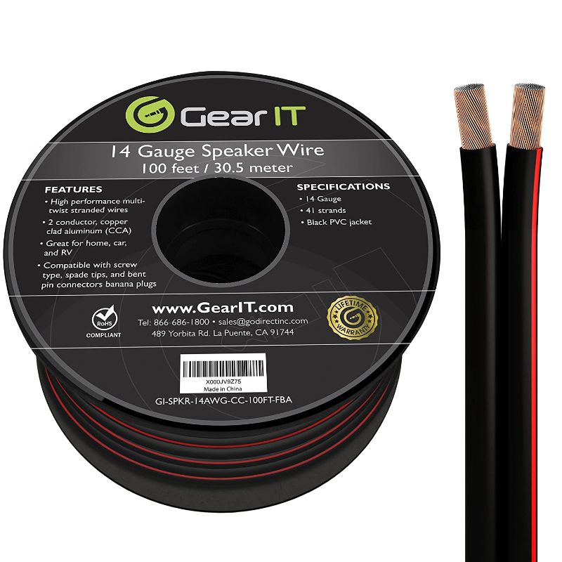 Photo 1 of 14AWG Speaker Wire, GearIT Pro Series 14 AWG Gauge Speaker Wire Cable