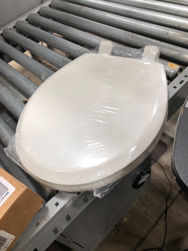 Photo 2 of Allmax AX015-S Elongated Slow-Close Toilet Seat, White Toilet Seats, Easy Installation, Easy Clean, Quiet-Close Seat, Plastic
