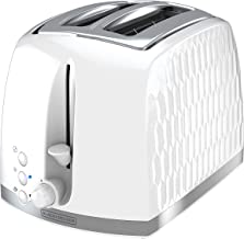 Photo 1 of BLACK+DECKER TR1250WD Honeycomb Collection 2-Slice Toaster with Premium Textured Finish, White
