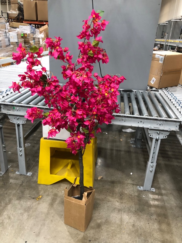 Photo 2 of 5ft Bougainvillea Artificial Tree PINK, Size: 28 In. W x 9 In. D x 60 In. H