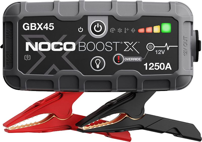 Photo 1 of ***parts only*** NOCO Boost X GBX45 1250A 12V UltraSafe Portable Lithium Jump Starter, Car Battery Booster Pack, USB-C Powerbank Charger, and Jumper Cables for up to 6.5-Liter Gas and 4.0-Liter Diesel Engines