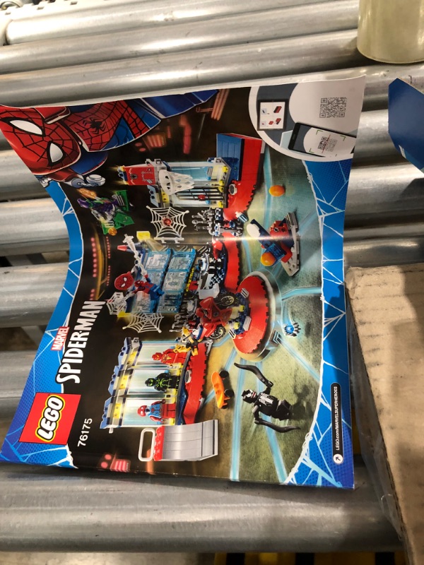 Photo 4 of LEGO Marvel Spider-Man Attack on The Spider Lair 76175 Cool Building Toy, Featuring The Spider-Man Headquarters; Includes Spider-Man, Green Goblin and Venom Minifigures, New 2021 (466 Pieces) ***box damage**
