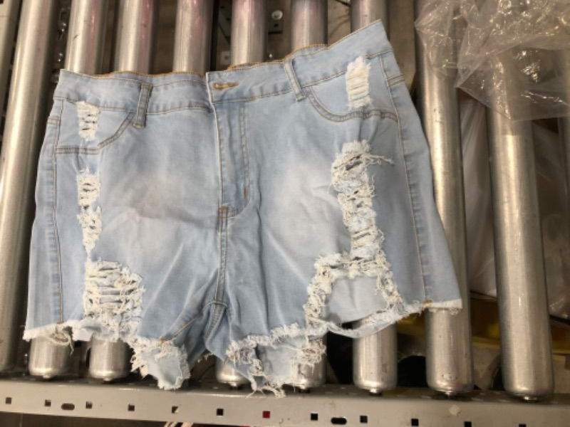 Photo 2 of ripped high waisted jean shorts
size xxl