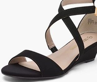 Photo 1 of DREAM PAIRS Women's Ankle Strap Low Wedge Sandals (SIZE 11)
