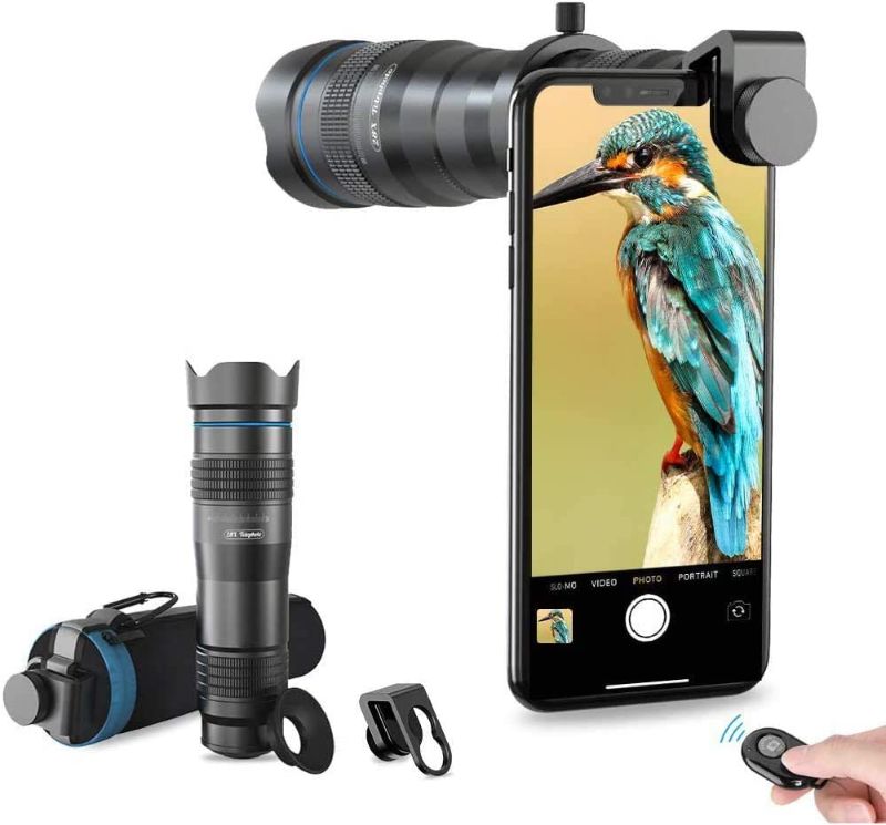 Photo 1 of APEXEL High Power 28x HD Phone Telephoto Lens with Remote Shutter Works with iPhone X/XR Samsung Pixel Android Any Smartphones
