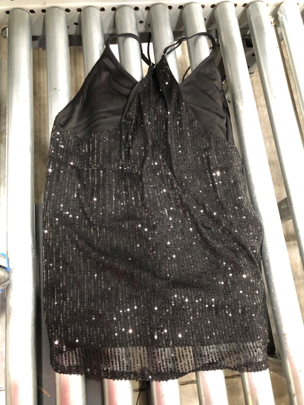 Photo 1 of Black Glitter Top (Unspecified Model and Brand) (Medium-Large)