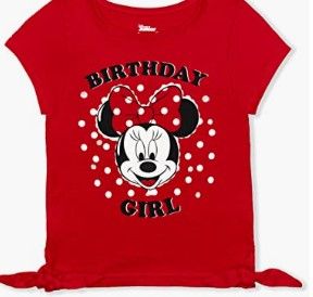 Photo 1 of Disney Girl's Minnie Mouse Birthday Girl Blouse Tee Shirt, Red (3T)
