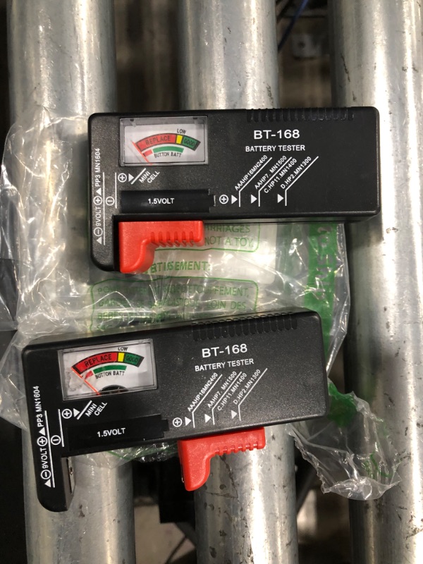 Photo 2 of  2 Pack D-FantiX Battery Tester, Universal Battery Checker Small Battery Testers for AAA AA C D 9V 1.5V Button Cell Household Batteries Model BT-168
