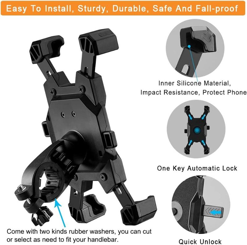 Photo 1 of 2022 Upgraded Bike Phone Mount, Easy Install and Quick Release Bicycle - Motorcycle Handlebar Phone Mount Holder, YIUJEFDA Bike Phone Holder for iPhone and More 4.7-6.8 inch Cell Phone
