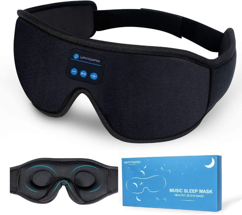 Photo 1 of 
Sleep Headphones, Bluetooth 5.0 Wireless 3D Eye Mask, Lightimetunnel Washable Sleeping Headphones for Side Sleepers With Adjustable Ultra Thin Stereo Speakers Microphone Hands Free for Insomnia Travel
