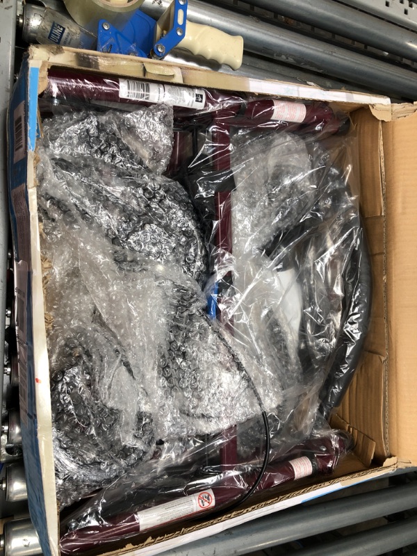 Photo 1 of Medline Steel Rollator Walker Burgundy 350 lbs Capacity
