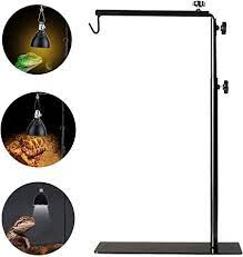 Photo 1 of (PARTS ONLY; MISSING MANUAL) Reptile Lamp Stand Adjustable Floor Light Holder Stand Landing Lamp Stand Bracket Metal Lamp Support for Reptile Glass Terrarium Heating Light
