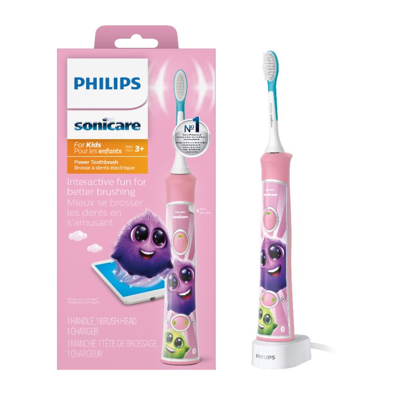 Photo 1 of (CRACKED BRUSH ATTACHMENT) Philips Sonicare for Kids Rechargeable Electric Toothbrush

