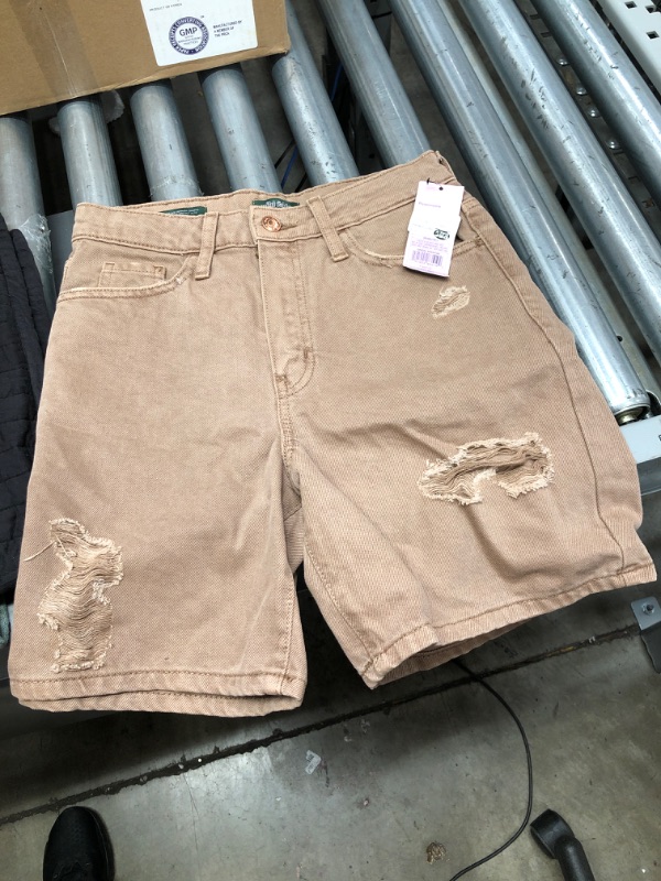 Photo 2 of High-Rise Mineral Dyed Bermuda Jean Shorts - Wild Fable™ Brown 
00/24R