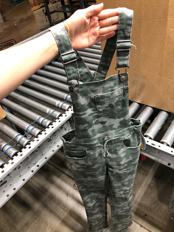 Photo 2 of Girls' Camo Overalls - Cat & Jack™ Olive
 M 7/8