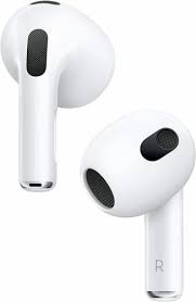 Photo 1 of Apple AirPods (3rd Generation) Wireless Earbuds with MagSafe Charging Case. Spatial Audio, Sweat and Water Resistant, Up to 30 Hours of Battery Life. Bluetooth Headphones for iPhone
Serial #: DGGMYCH6KX