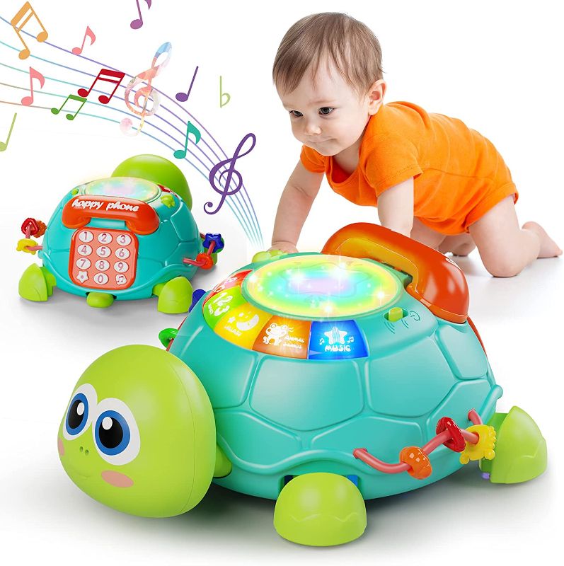 Photo 1 of Crawling Baby Toy for 12-18 Months Boy & Girl, Musical Turtle Toy