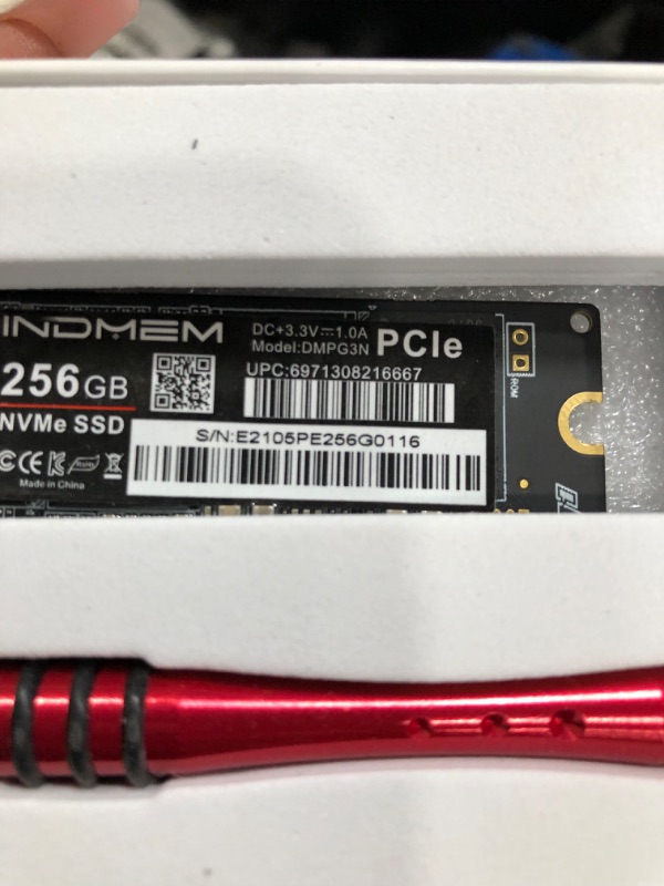 Photo 2 of INDMEM NVMe PCIe SSD 256GB 3D TLC NAND Flash Hard Drive Replacement