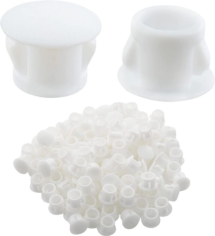 Photo 1 of  5/16" Plastic Hole Plugs White Flush Type Hole Plugs, Plastic Panel Plugs, Furniture Fastener, Pipe Insert End Caps