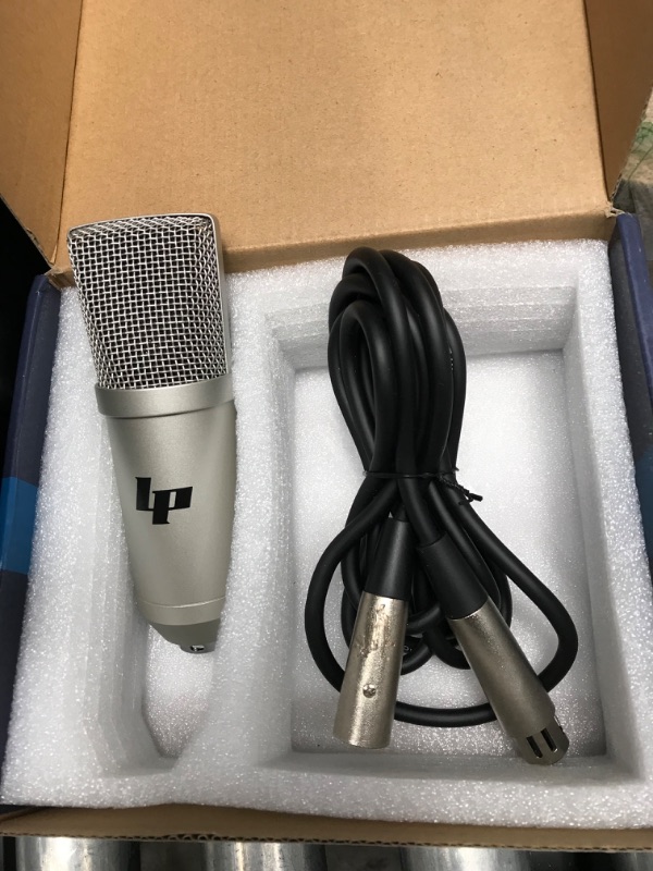 Photo 2 of LyxPro Condenser Microphone for Studio, Vocals, Instruments, Podcasting and Professional Recordings with Shockmount and XLR Cable
