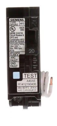 Photo 1 of 20 Amp AFCI/GFCI Dual Function Circuit Breaker
