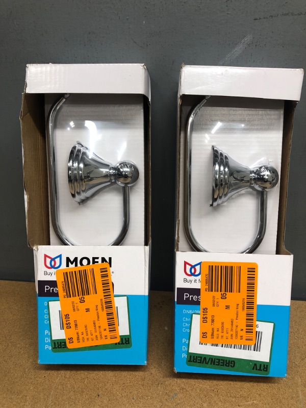 Photo 2 of ***2 Pack** Moen Preston Chrome Single Post Wall Mount Toilet Paper Holder Dn8408ch Pack of 3 - All