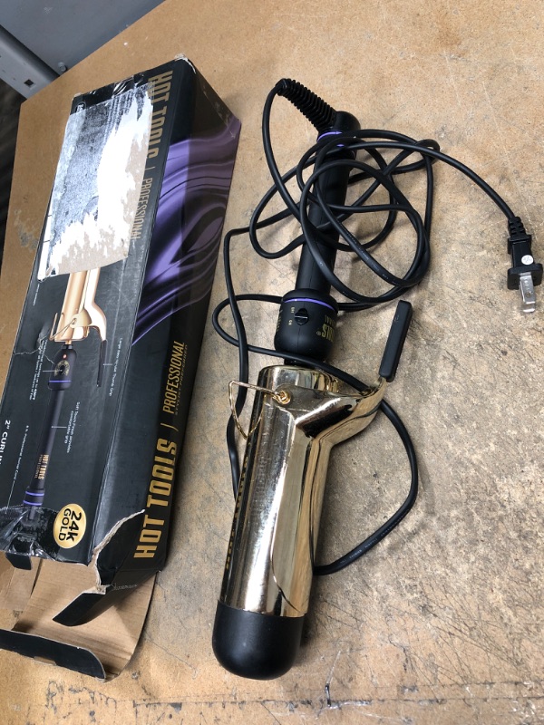 Photo 3 of Hot Tools Pro Artist 24K Gold Jumbo Curling Iron | Long Lasting, Defined Curls (2 in)