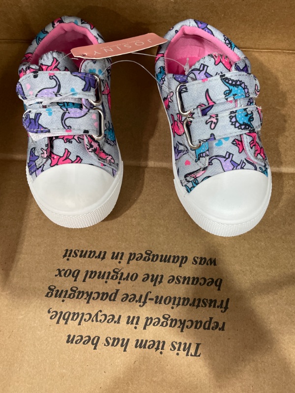 Photo 2 of ***Size: 8*** JE JOUE Toddler Girls' Canvas Sneaker with Adjustable Double Strap