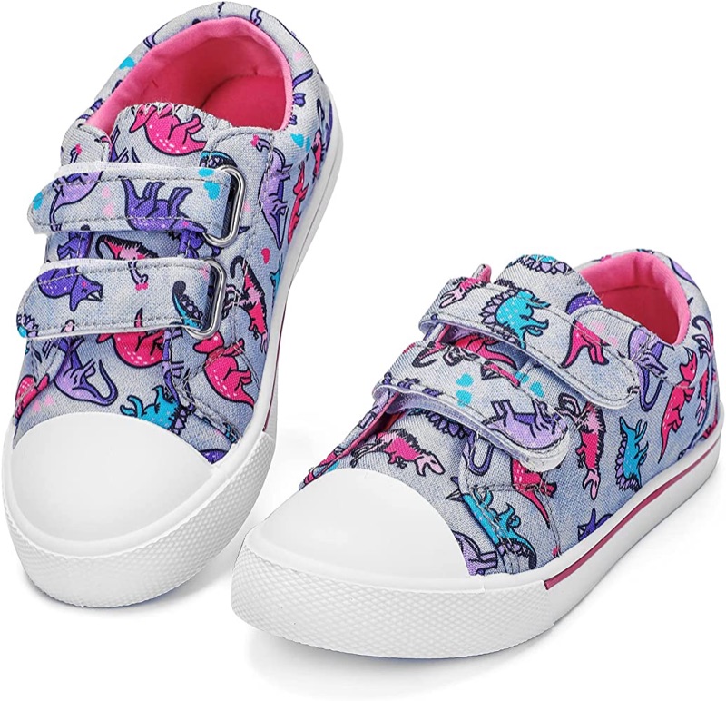 Photo 1 of ***Size: 8*** JE JOUE Toddler Girls' Canvas Sneaker with Adjustable Double Strap