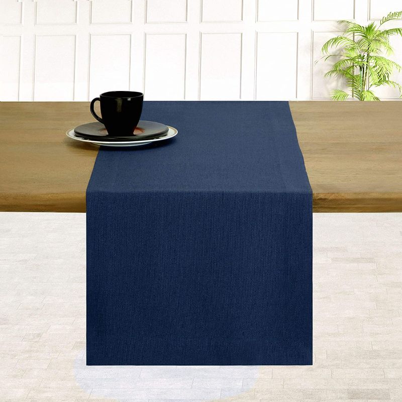 Photo 1 of D'Moksha Small Short Thanksgiving Holiday Navy Table Runner Or Dresser Scarf (14 x 36 Inch)