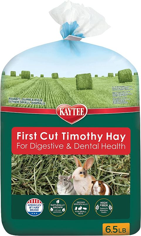 Photo 1 of ***EXP 11/01/2024*** Kaytee 1st Cut All Natural Timothy Hay for Pet Guinea Pigs, Rabbits & Other Small Animals, 6.5 Pound