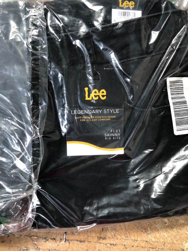 Photo 1 of ***Color: Black, Size: 26W Long*** Lee Women's Plus Size Slim Fit Skinny Leg Midrise Jean