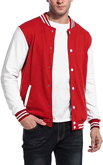 Photo 1 of ***Size: M*** COOFANDY Mens Fashion Varsity Jacket Causal Slim Fit Cotton Bomber Jackets