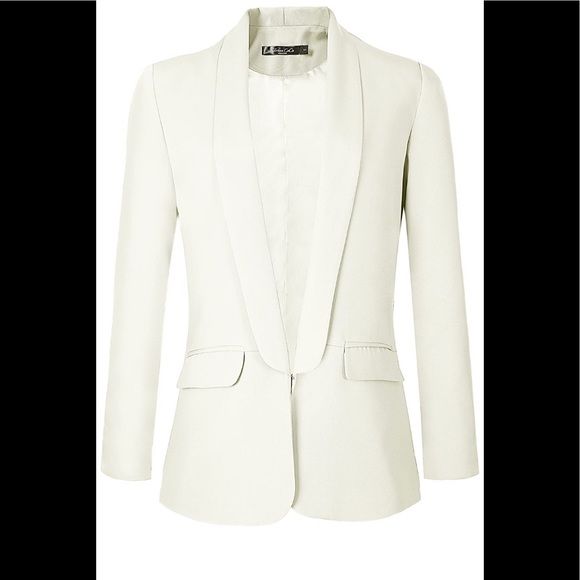 Photo 1 of NWT White Chiffon Blazer by Urban Coco, SIZE: XXL