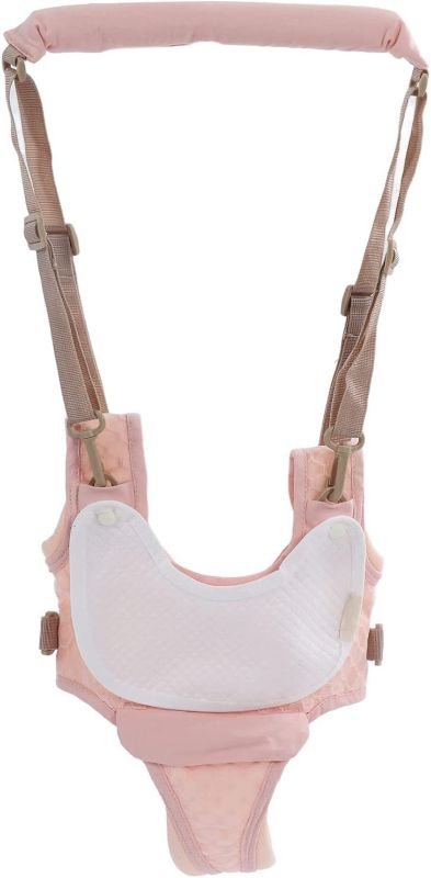 Photo 1 of Baby Walking Harnesses, Handheld Kids Walk Helper Lightweight Adjustable Detachable Crotch Pad Handheld Toddler Walk Assistant Belt for 8?24M Webbing, Mesh(Cherry Blossom Powder - Mesh Cloth)