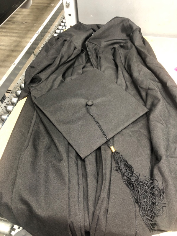 Photo 2 of ***Size: 54, Height: 5'9"- 5'11"*** Color: Black*** GraduatePro Matte Graduation Cap and Gown 2022 Set Bulk with Tassel for High School & College