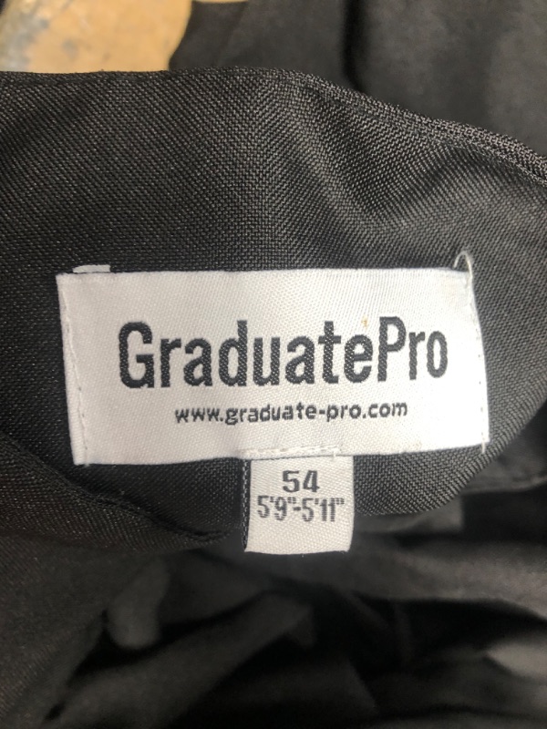 Photo 3 of ***Size: 54, Height: 5'9"- 5'11"*** Color: Black*** GraduatePro Matte Graduation Cap and Gown 2022 Set Bulk with Tassel for High School & College