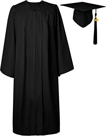 Photo 1 of ***Size: 54, Height: 5'9"- 5'11"*** Color: Black*** GraduatePro Matte Graduation Cap and Gown 2022 Set Bulk with Tassel for High School & College