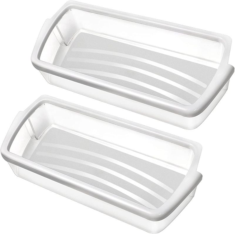 Photo 1 of 2 PACK W10321304 refrigerator Door Shelf Bin with White Band on top For whirlpool refrigerator Replacement WPW10321304, AP6019471, 2179575, 2179607, 2171046, 2171047, 2179574, AP4700047,PS3489569