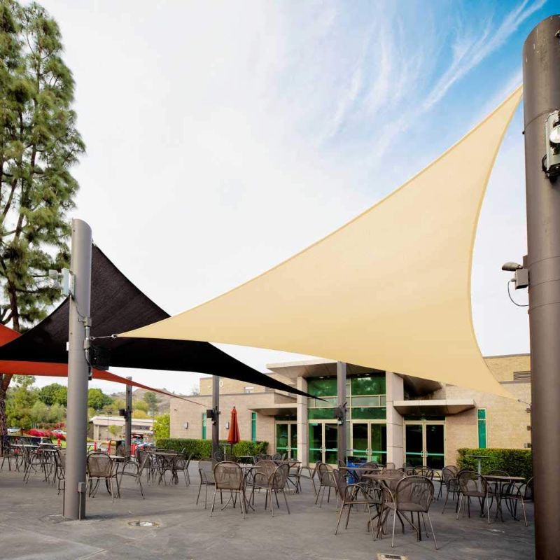 Photo 1 of ***Size: 9.7, Color: Beige*** Generic 4 Sizes Triangle G Sun Shade Sail Canopy Cover Awning Cover