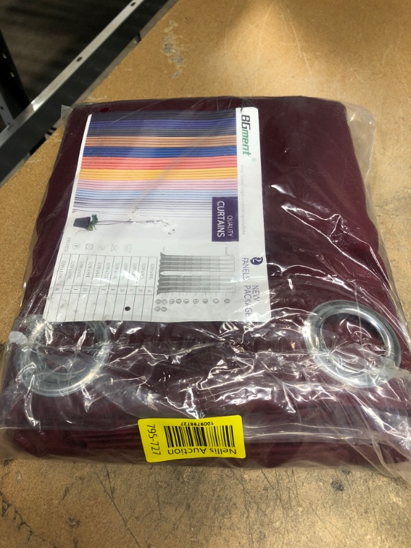 Photo 2 of ***Size: 38W x 45L*** BGment Rod Pocket and Back Tab Blackout Curtains for Bedroom - Christmas Thermal Insulated Room Darkening Curtains for Living Room, 2 Window Curtain Panels ( 38 x 45 Inch, Burgundy Red )