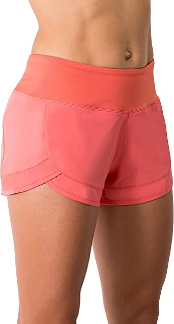 Photo 1 of ***Color: Coral Red, Size: Small*** Tough Mode Apparel Womens 3" Lightweight Running WOD Volleyball Shorts Workout Mesh Liner Zip Pocket

