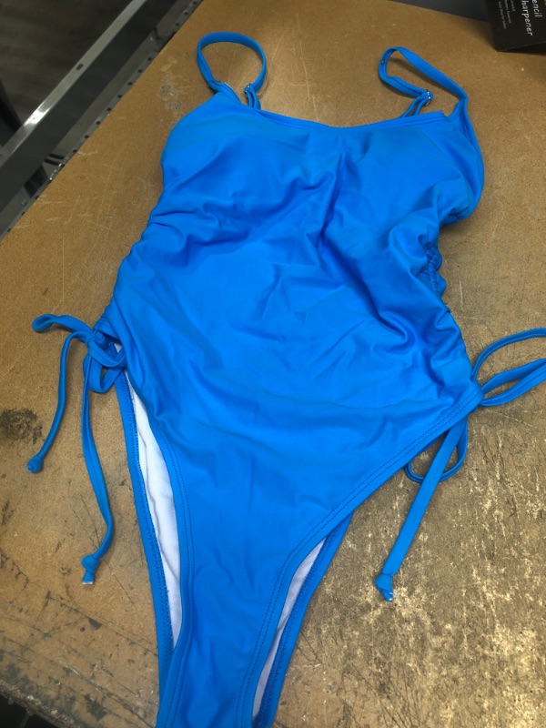 Photo 1 of ***Size: Medium, Solid Blue*** Women Bathing suit 