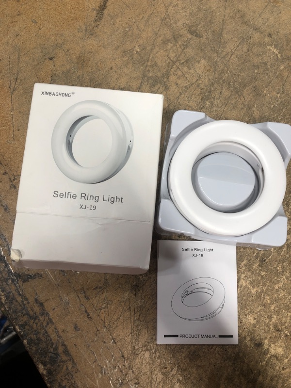 Photo 2 of ***Size: Mini*** Ring Light Rechargeable Clip Phone Camera LED Light Adjustable Brightness Selfie Circle HD Fill Light Selfie Live Streaming Beauty