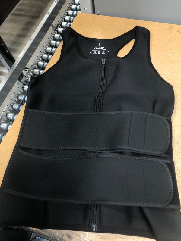 Photo 2 of ***Size: Large*** Cimkiz Sauna Vest for Mens Waist Trainer Zipper Neoprene Sauna Suit Tank Top