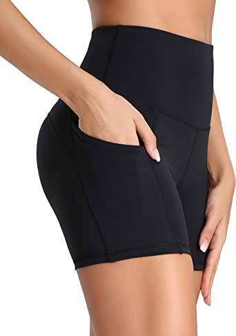 Photo 1 of ***Size: Large*** Women's Short Yoga Side Pockets High Waist Workout Running Sports Shorts 4"