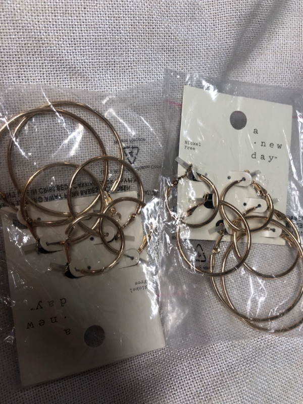 Photo 2 of **SET OF 3** Hoop Earring Set 3ct - A New Day™

