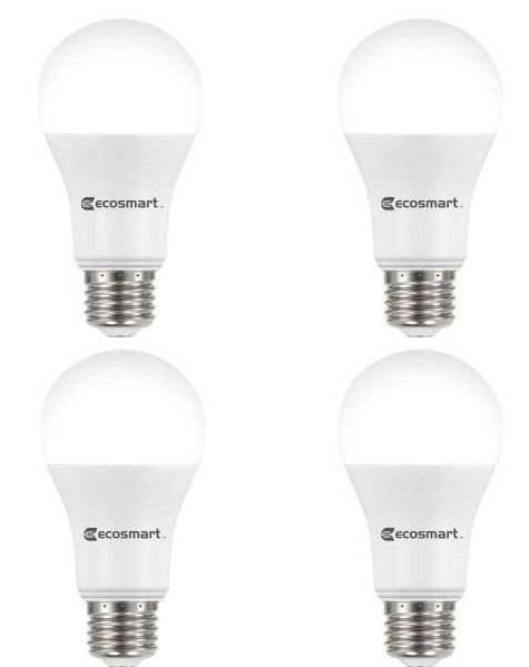 Photo 1 of 100-Watt Equivalent A19 Non-Dimmable CEC LED Light Bulb Daylight (4-Pack)