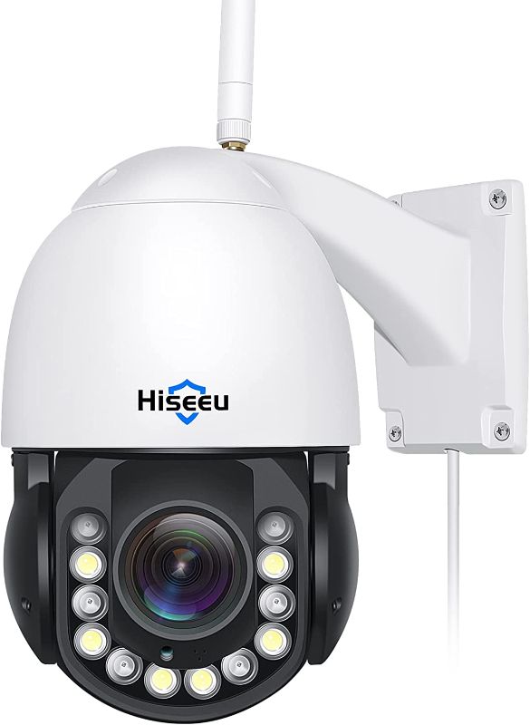Photo 1 of (MAIN PHOTO USED AS REFERENCE ONLY CHECK PHOTOS) Hiseeu Wireless 30X Optical Zoom Camera 3MP PTZ Camera Outdoor Two Way Audio 250ft Night Vision with Floodlight, Sound&Light Alarm High Speed Dome Security Camera Humanoid Detection
