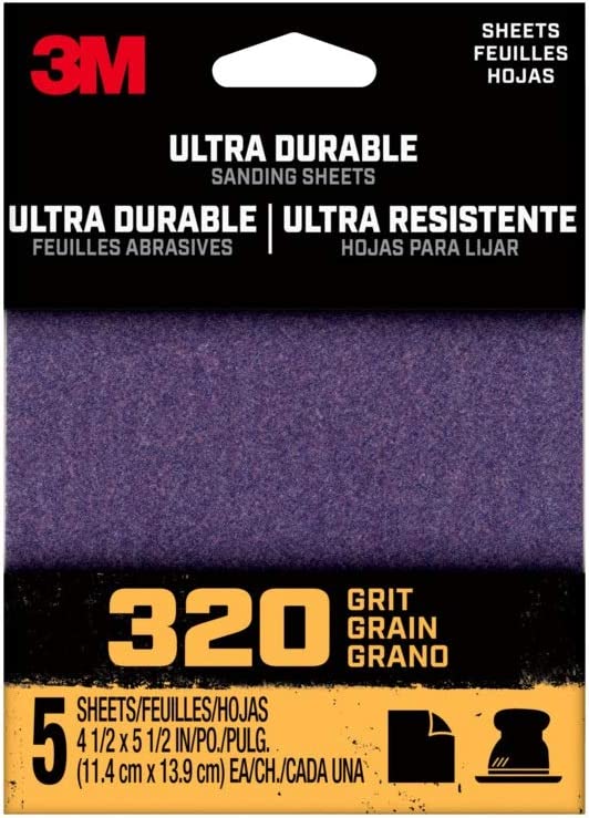 Photo 1 of 3M 1/4Sht Sandpaper 320Grit 20 packs of 5 
